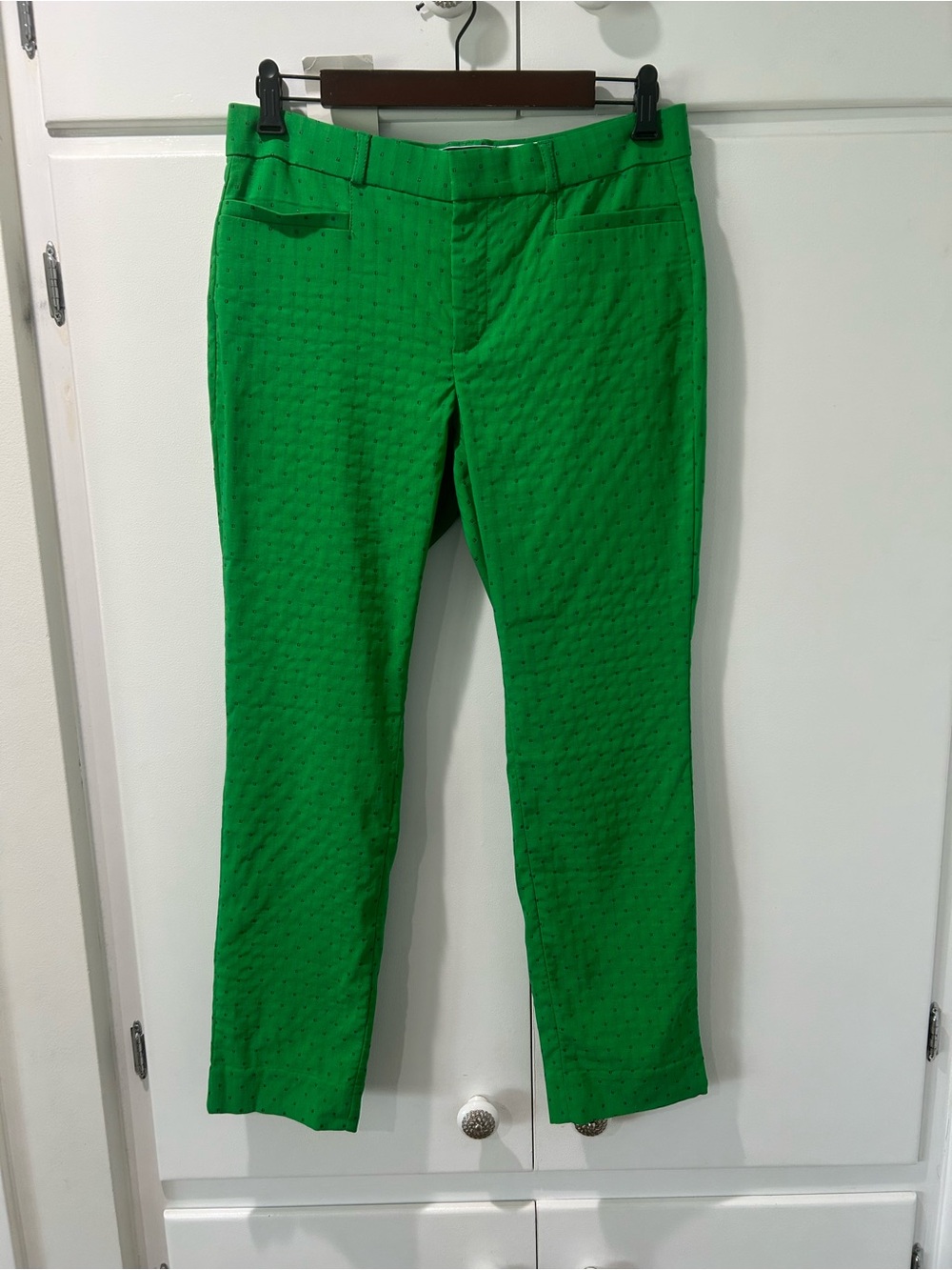 Banana Republic Women Green Textured Cropped Pants NWT